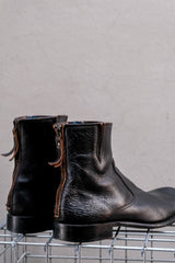 Vintage Side Zip Leather Ankle Boots Made in Italy 側拉鍊真皮短靴 義大利製