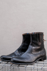 Vintage Side Zip Leather Ankle Boots Made in Italy 側拉鍊真皮短靴 義大利製