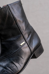 Jean Pierre Side Zip Leather Ankle Boots側拉鍊真皮短靴 黑色