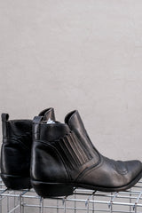Western Stitched Leather Chelsea Ankle Boots 西部風車線鬆緊短靴 黑色