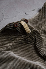 1930's Adolphe Lafont Vintage Corduroy Work Trousers French Workwear Antique Corduroy Suspender Work Trousers (merchandise at Anemone Studio)