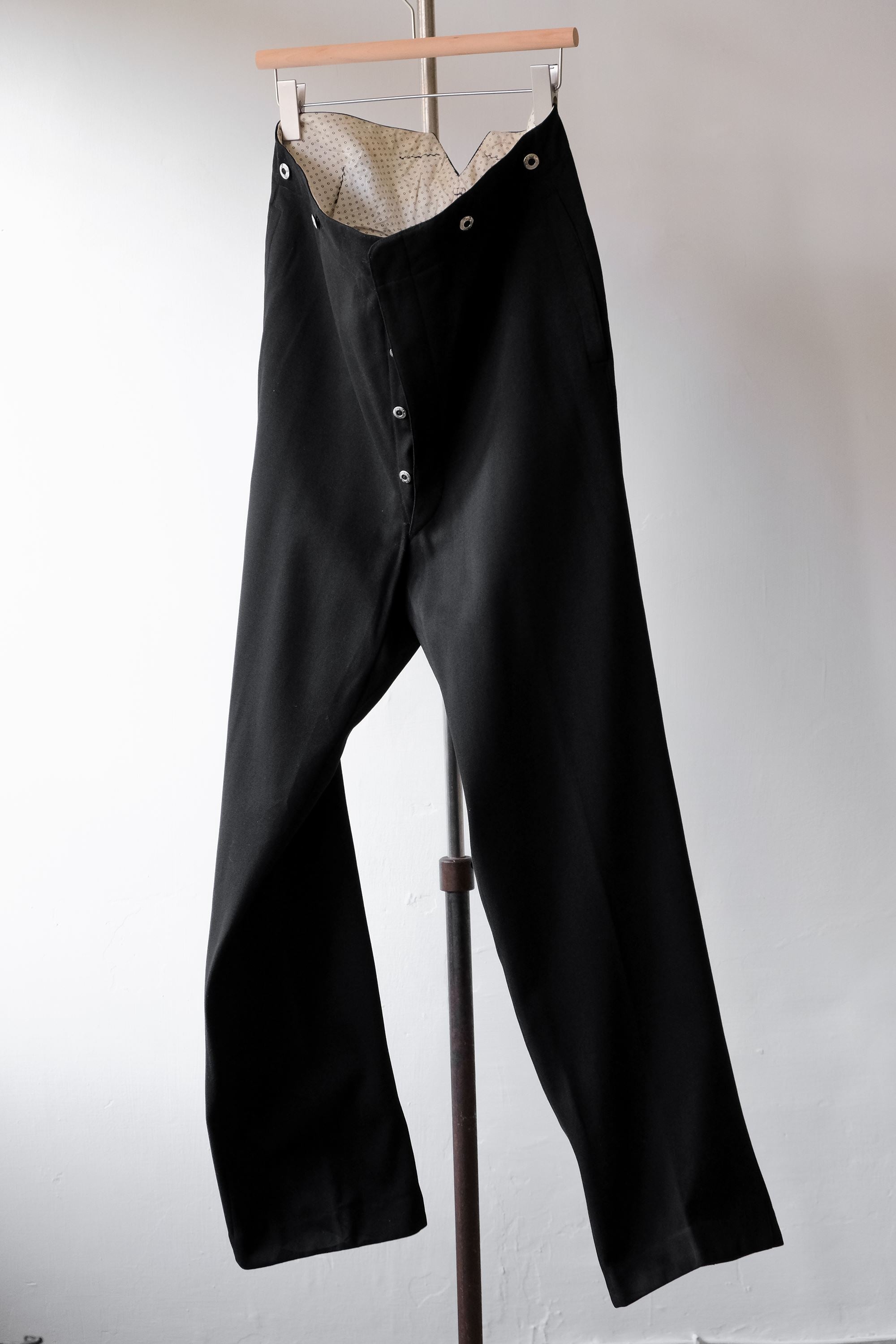 1920's~50's Vintage Wool FishTail Back Trousers with Buckle