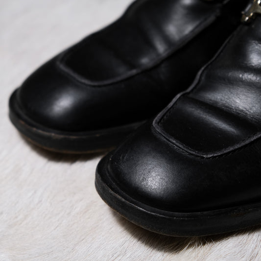 Gucci Vintage Men's Horsebit Leather Loafers 古馳 方頭厚底 經典馬銜扣皮革樂福鞋