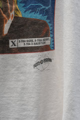 1990s Fun-O-Rama "The Job That Ate My Brain" B-Movie Parody single stitch Tee White