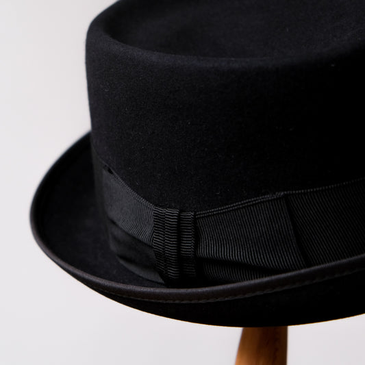 Stetson Wool Pork Pie Hat - Black 美國百年製帽品牌