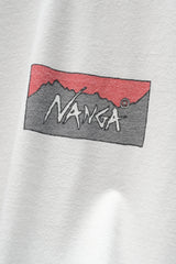 NANGA Box Logo Embroidered Tee White