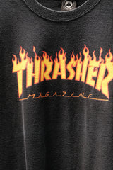 Thrasher Magazine Flame Logo Tee Faded Black