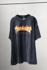 Thrasher Magazine Flame Logo Tee Faded Black