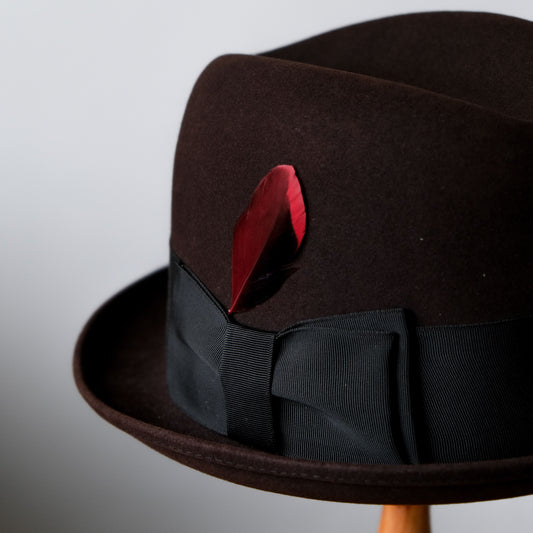 Dobbs Fifth Avenue Wool Fedora Hat - Brown 美國百年製帽品牌