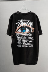 Stussy International Eye Back Print Tee Black Made in Mexico
