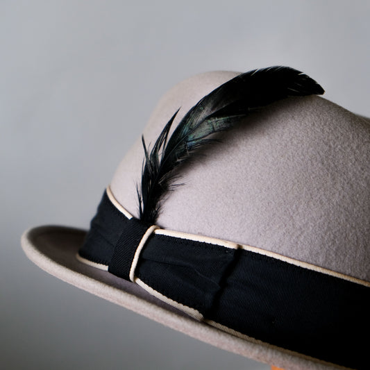 New York Hat Wool Fedora Hat Made in USA - Grey 美國製帽品牌