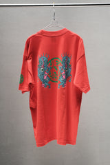 HEX ANTISTYLE Vintage Skate Monster Graphic T-Shirt (Orange / Red)