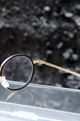 Vintage Style Handcrafted Boston Round Eyeglasses (Matte Black / Gold) 手工波士頓圓框光學眼鏡 霧黑金金屬配色