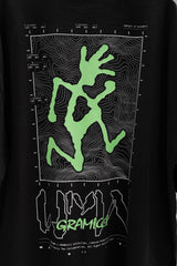 Gramicci Running Man Back Print Pocket Tee Black