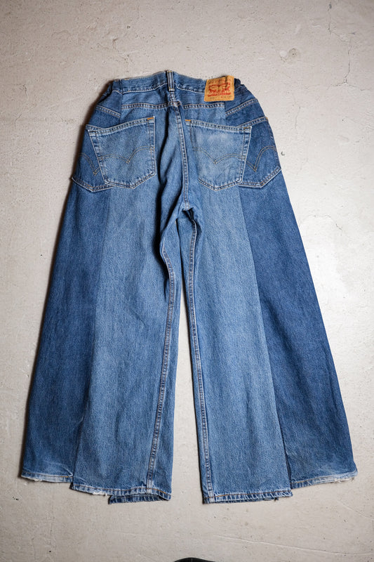 Ban Restructure 8-pocket Wide-Leg Denim Pants 伴重製系列 八口袋闊腿牛仔寬褲