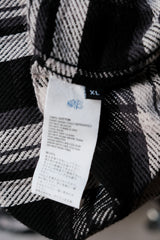MADNESS SHREDDED CHECK SHIRT-Black