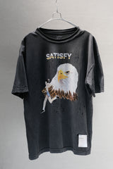 SATISFY MothTech "Running Equipment" Eagle Print Tee Charcoal
