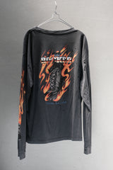 SATISFY MothTech "The Rocker" Flame High-Top Sneaker Long Sleeve Tee Charcoal
