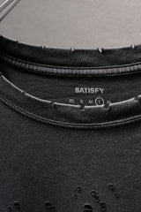 SATISFY MothTech "The Rocker" Flame High-Top Sneaker Long Sleeve Tee Charcoal