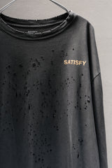 SATISFY MothTech "The Rocker" Flame High-Top Sneaker Long Sleeve Tee Charcoal