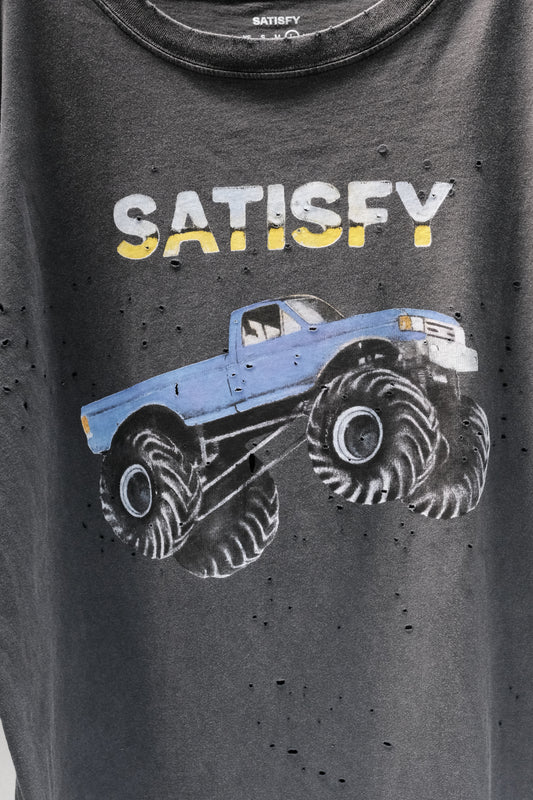 SATISFY MothTech "Off-Road Equipment" Monster Truck Tee Charcoal