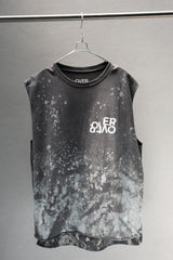 OVER OVER "Broken Records" Splatter Print Tank Top Black