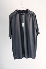 Sub Seventy Mock Neck Short Sleeve Golf Top Charcoal