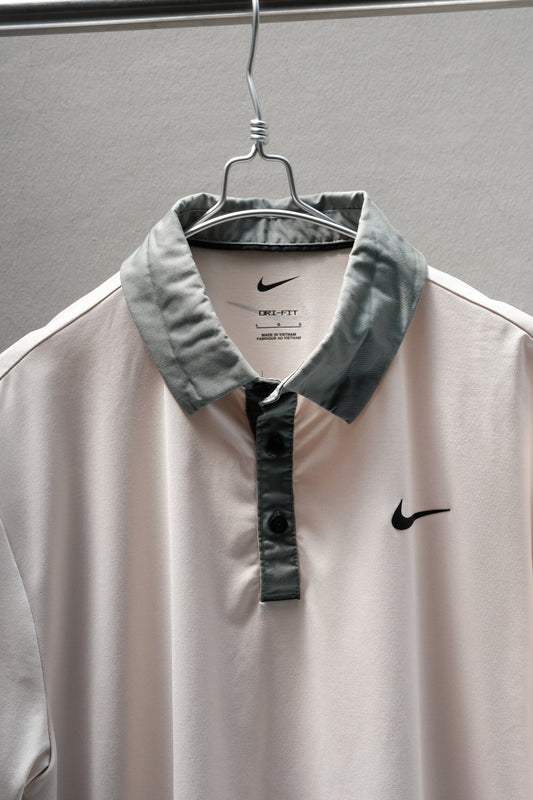 Nike Dri-FIT Golf Polo Shirt with Camo Collar Off White