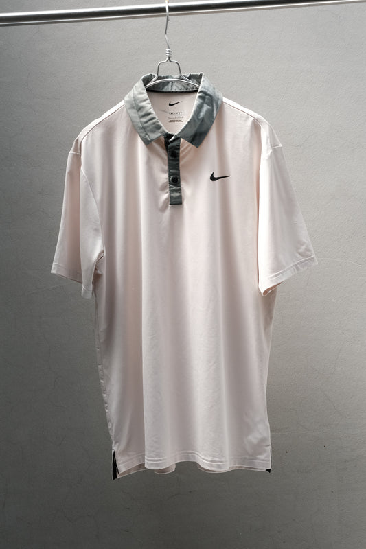 Nike Dri-FIT Golf Polo Shirt with Camo Collar Off White