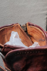 A.S.98 Triple Buckle Distressed Leather Boots三扣帶復古舊化皮革靴