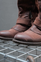 Airstep Distressed Leather Biker Boots 義大利工藝 復古舊化植鞣皮革工程師靴