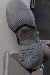 The Viridi-anne Black Reverse Leather Side-Zip Combat Boots  黑色反絨皮側拉鍊戰鬥靴