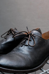 Officine Creative "OFFICE" Calf Leather Derby Shoes Object Dyed"  黑色小牛皮德比鞋 成鞋染色水洗舊化