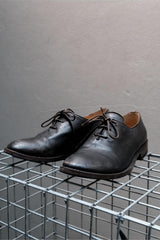 Officine Creative "OFFICE" Calf Leather Derby Shoes Object Dyed"  黑色小牛皮德比鞋 成鞋染色水洗舊化