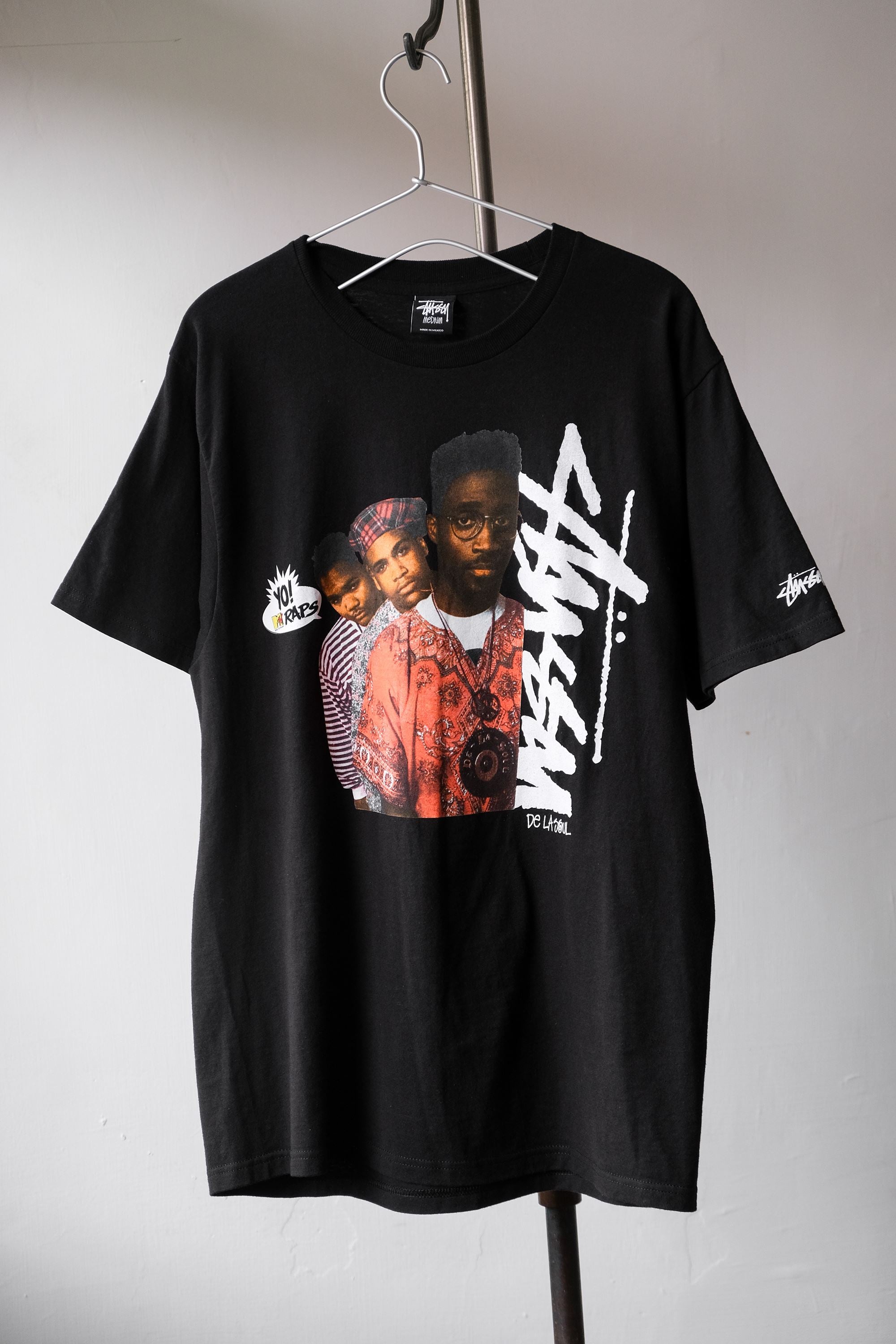 Stussy x Yo MTV RAPS! Black De La Soul Tee New