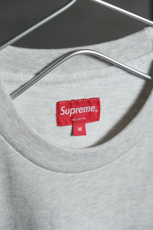 Supreme Gray Pocket Tee light gray pocket short kick