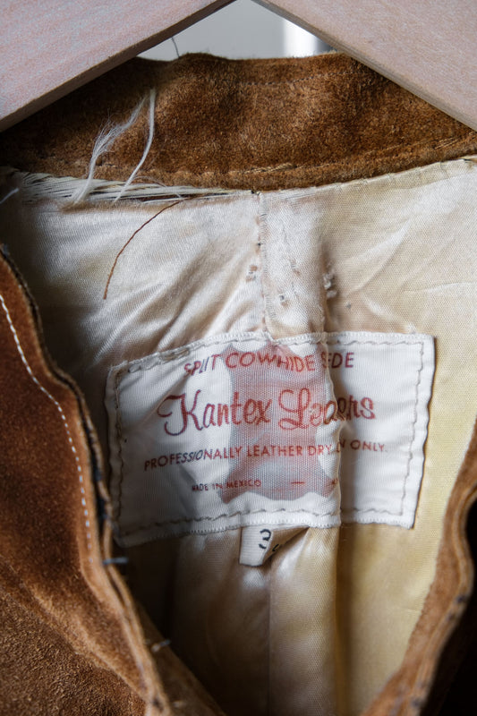 Kantex Leathers 70’s Vintage Split Cowhide Suede Jacket 古著西部麂皮夾克