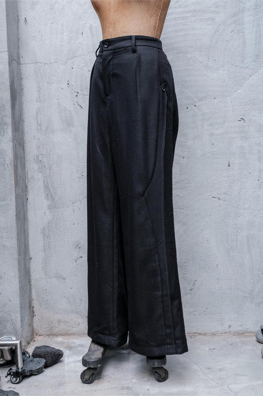 Professor.E 24FW-PE-TRL-01 Distressed Wool Pants 刺繡羊毛西裝褲