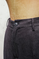 Professor.E 25SS-PE-TRL-01 E Pants 黑色亞麻西裝褲