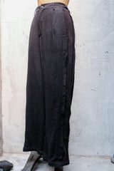Professor.E 25SS-PE-TRL-01 E Pants 黑色亞麻西裝褲