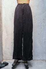 Professor.E 25SS-PE-TRL-01 E Pants 黑色亞麻西裝褲