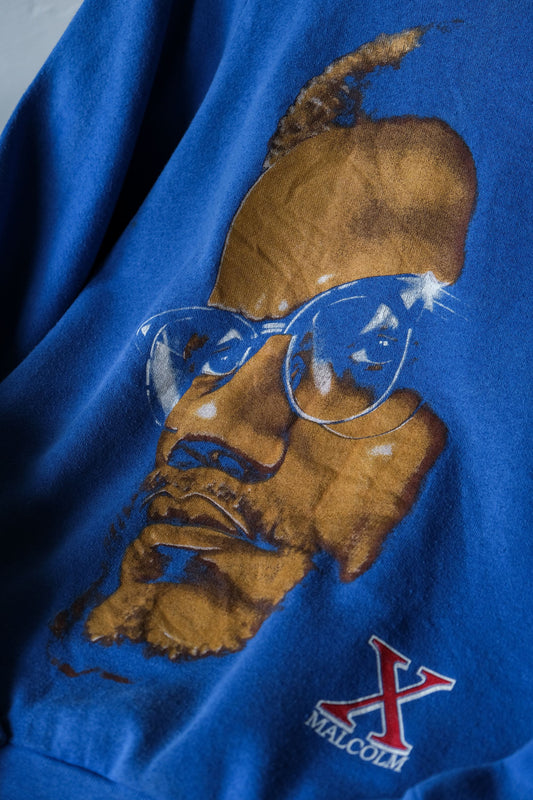 90’s Vintage Malcolm X Portrait Sweatshirt FRUIT OF THE LOOM Made in USA