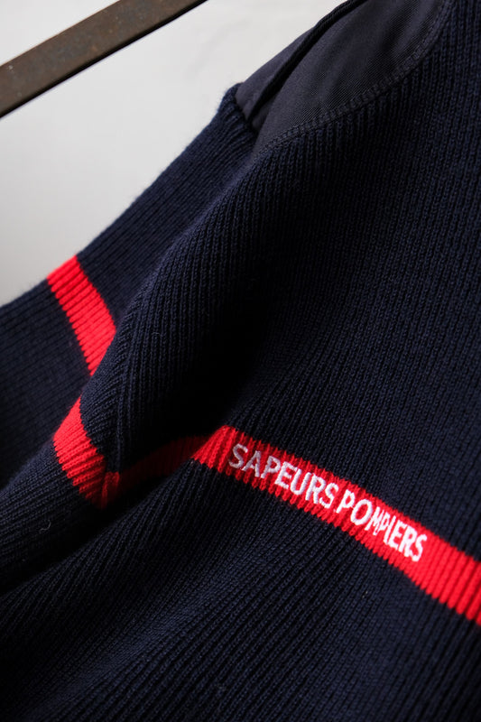 French Firefighter Wool Knit Sweater