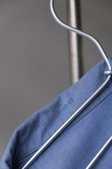 80's USN Military Chambray Utility Button Down Long Sleeve Shirt
