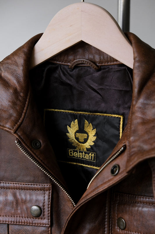 Belstaff Gangster Brown Leather Jacket