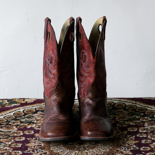 Vintage “Smoky Mountain” Cowboy Western Boots 古著牛仔西部靴 紅/棕 Made in INDIA