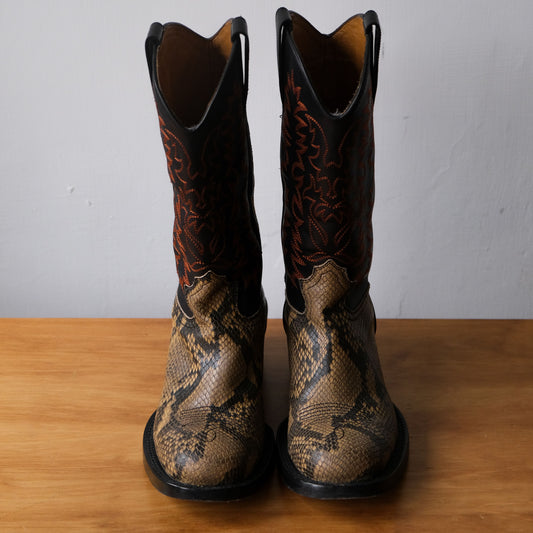 Dries Van Noten 23S/S Snake Cowboy Western Boots