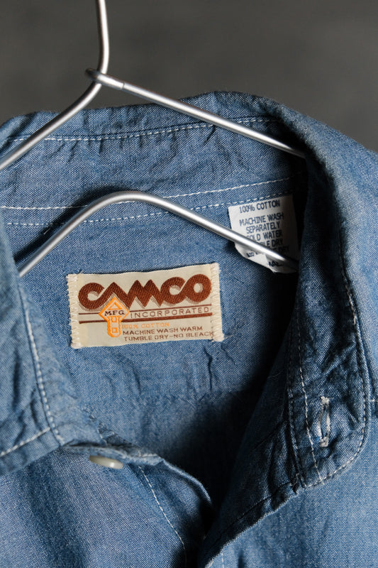 CAMCO Chambray L/S Work Shirt 日本のワークウェアブランド コットンデニムワークシャツ