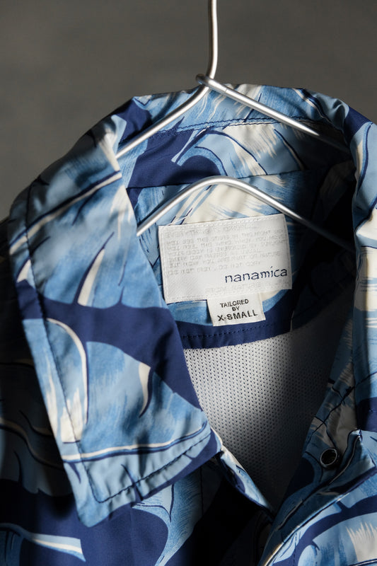 Nanamica Blue Leaf Ground Jacket 日本機能時尚品牌 藍葉印花尼龍教練外套風衣