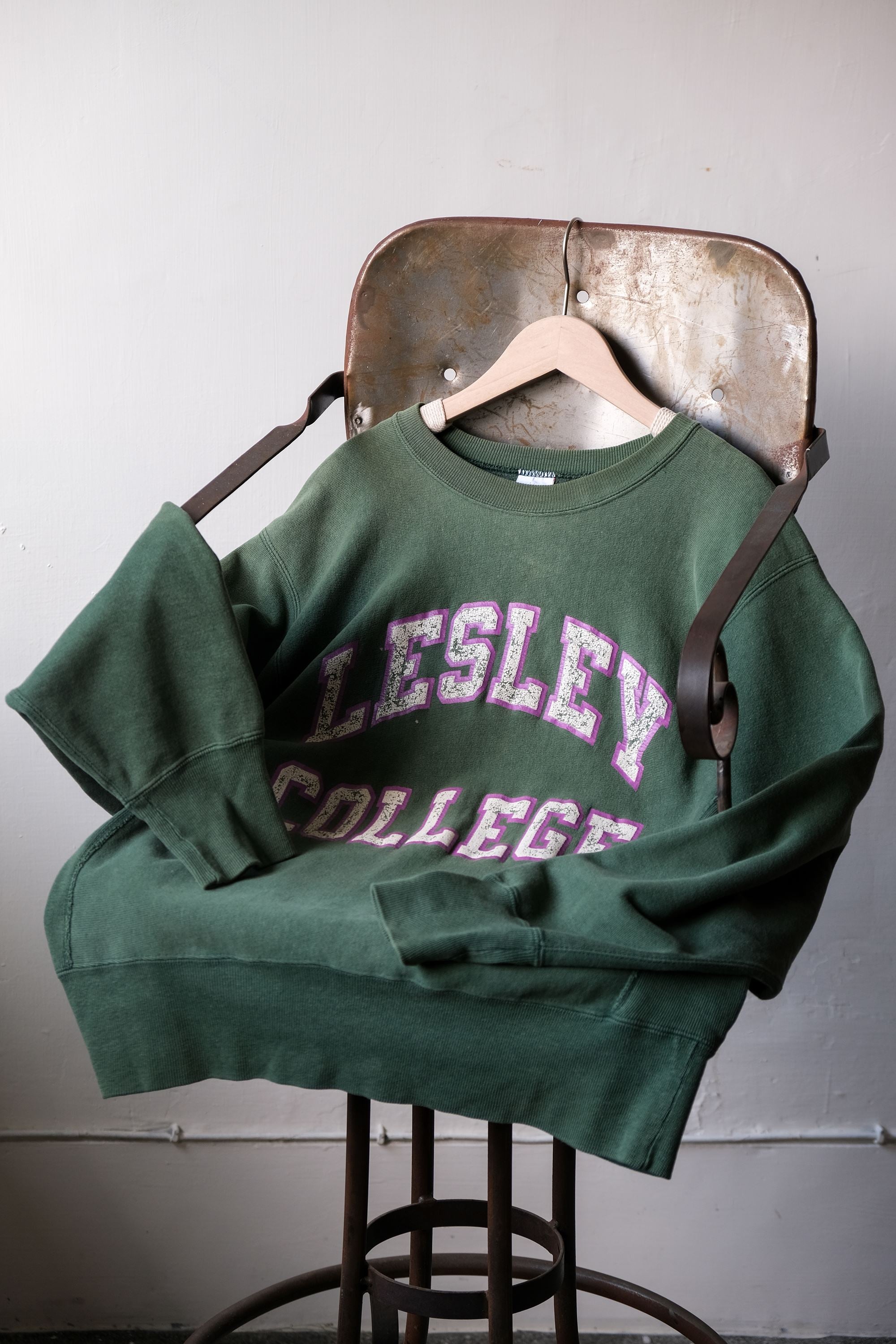 Champion 90’s Vintage Reverse Weave Sweatshirt - Green 90年代冠軍衛衣 萊斯利大學 美國製 綠色